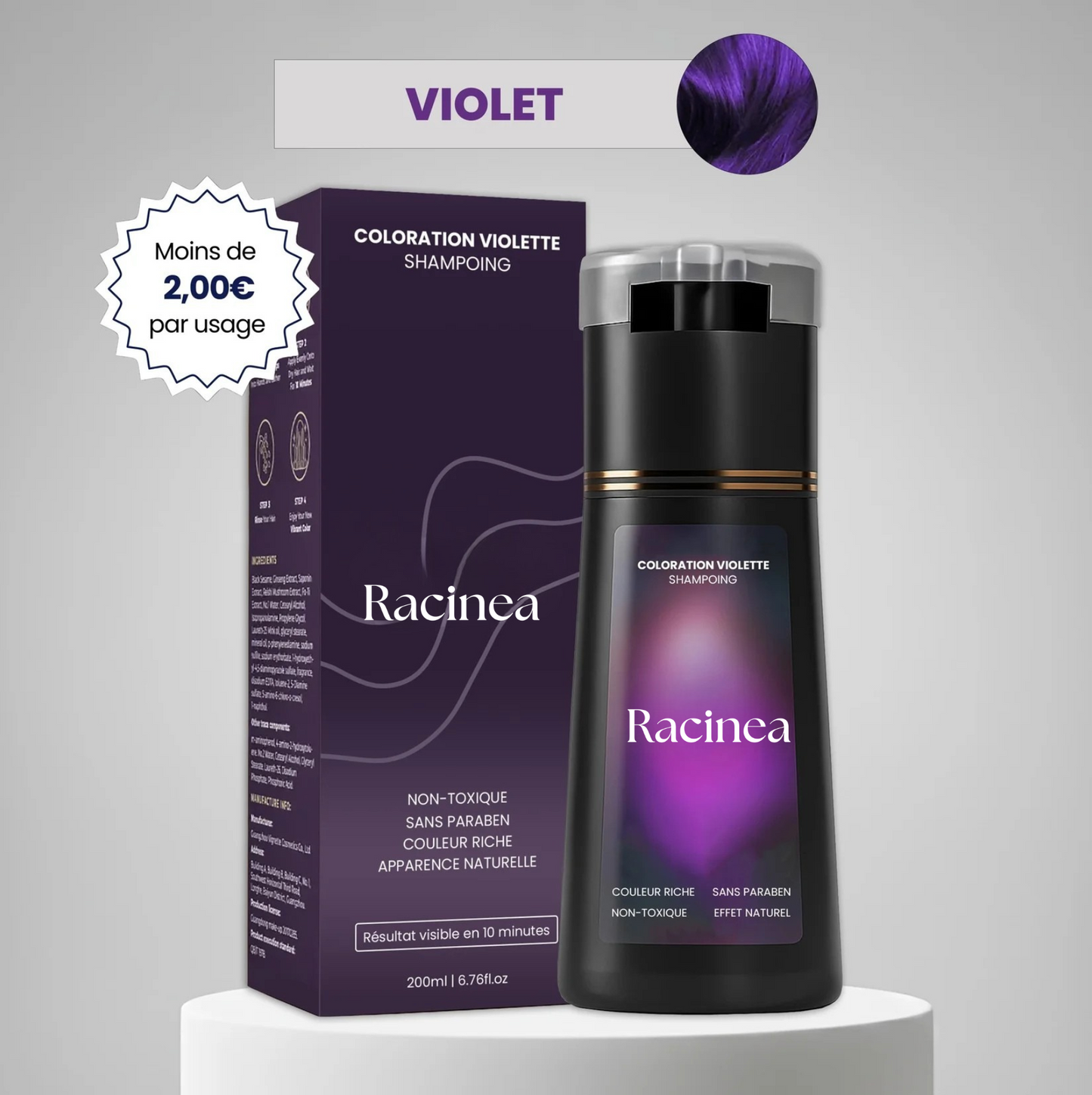 Shampoing colorant instantané